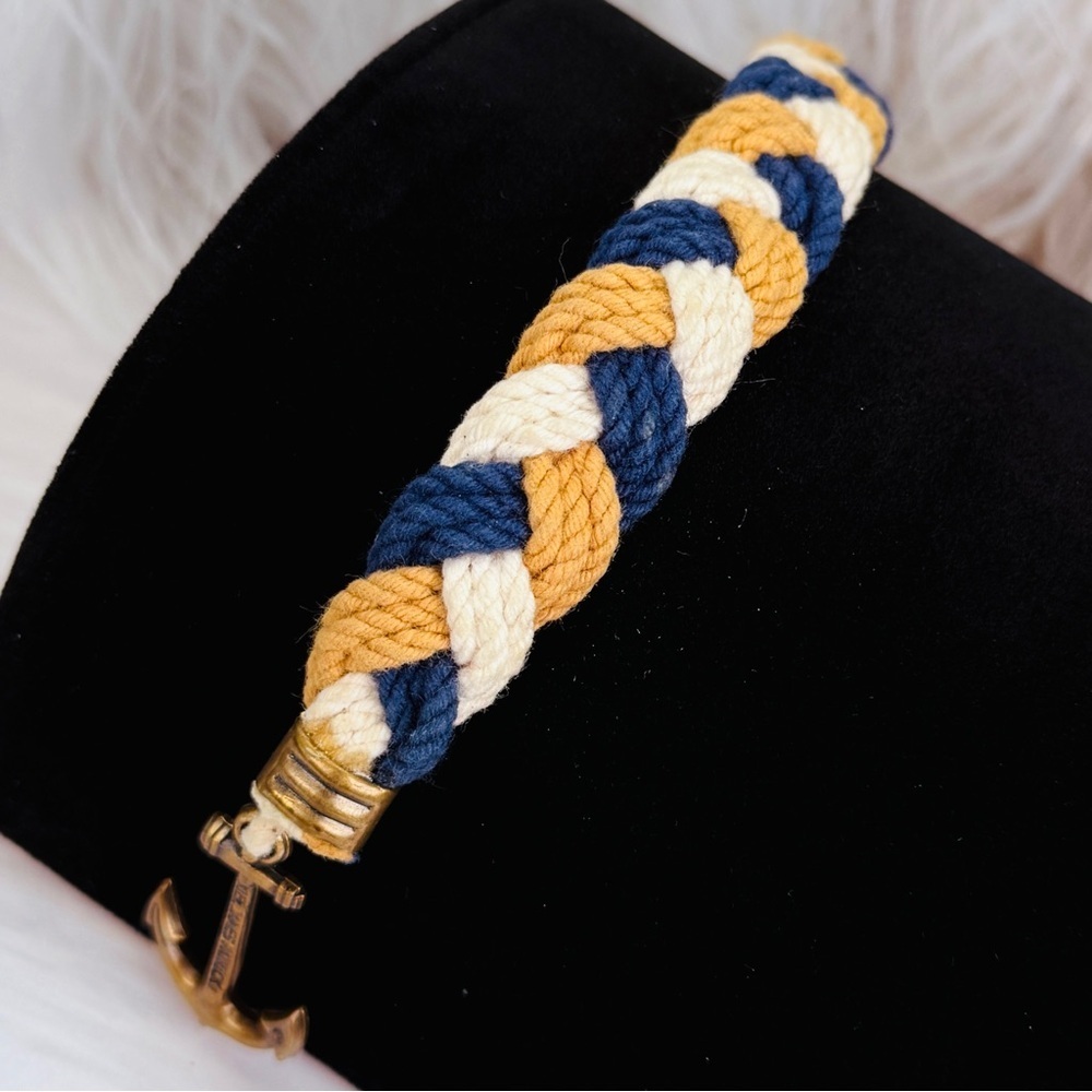 Braided nautical, theme, anchor, toggle costume bracelet